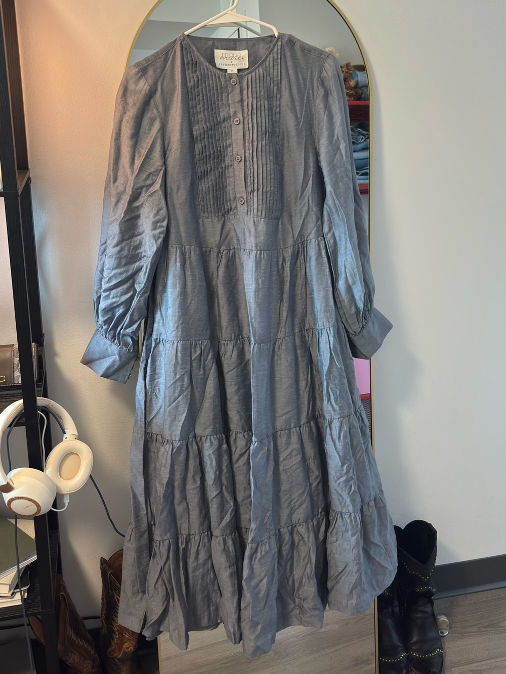 Anthropologie Long Sleeve Maxi Dress